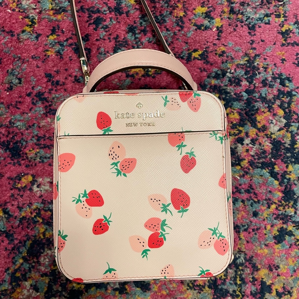 Kate Spade Cream Crossbody Bag with Strawberry Design